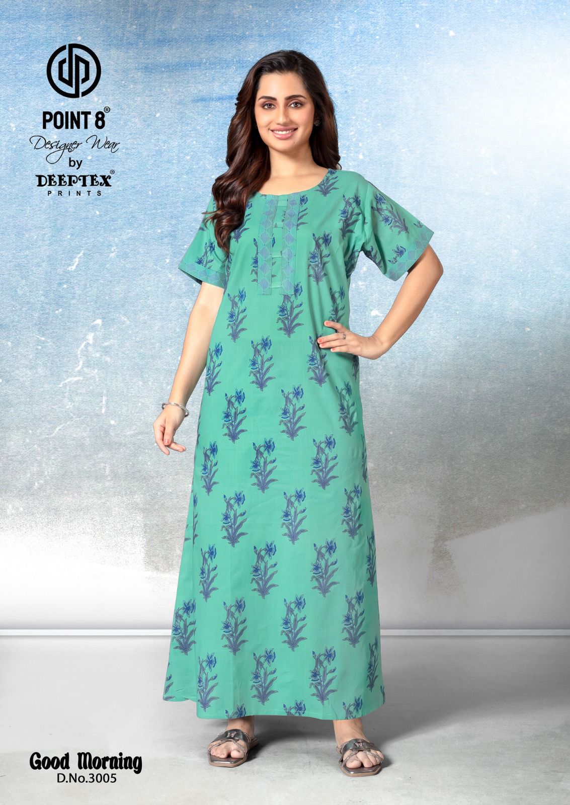 Good Morning Vol 3 Deeptex Prints Cotton Night Gowns Supplier Ahmedabad
