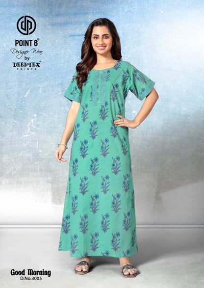 Good Morning Vol 3 Deeptex Prints Cotton Night Gowns Supplier Ahmedabad