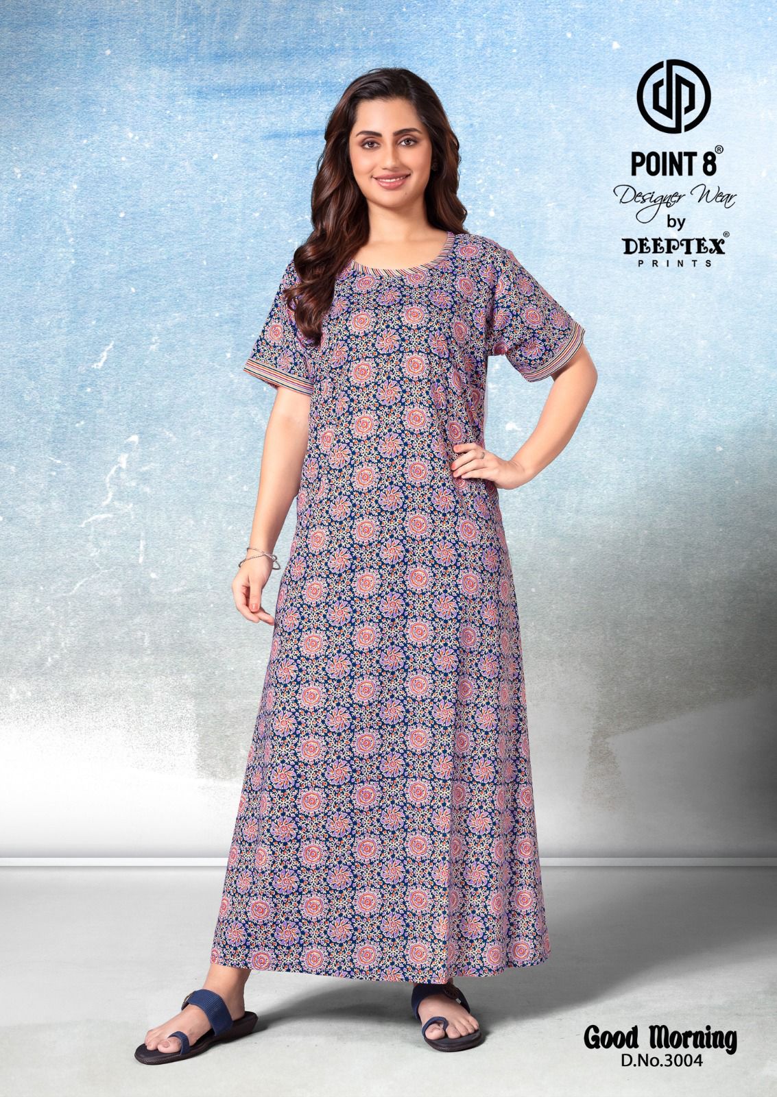 Good Morning Vol 3 Deeptex Prints Cotton Night Gowns Supplier Ahmedabad