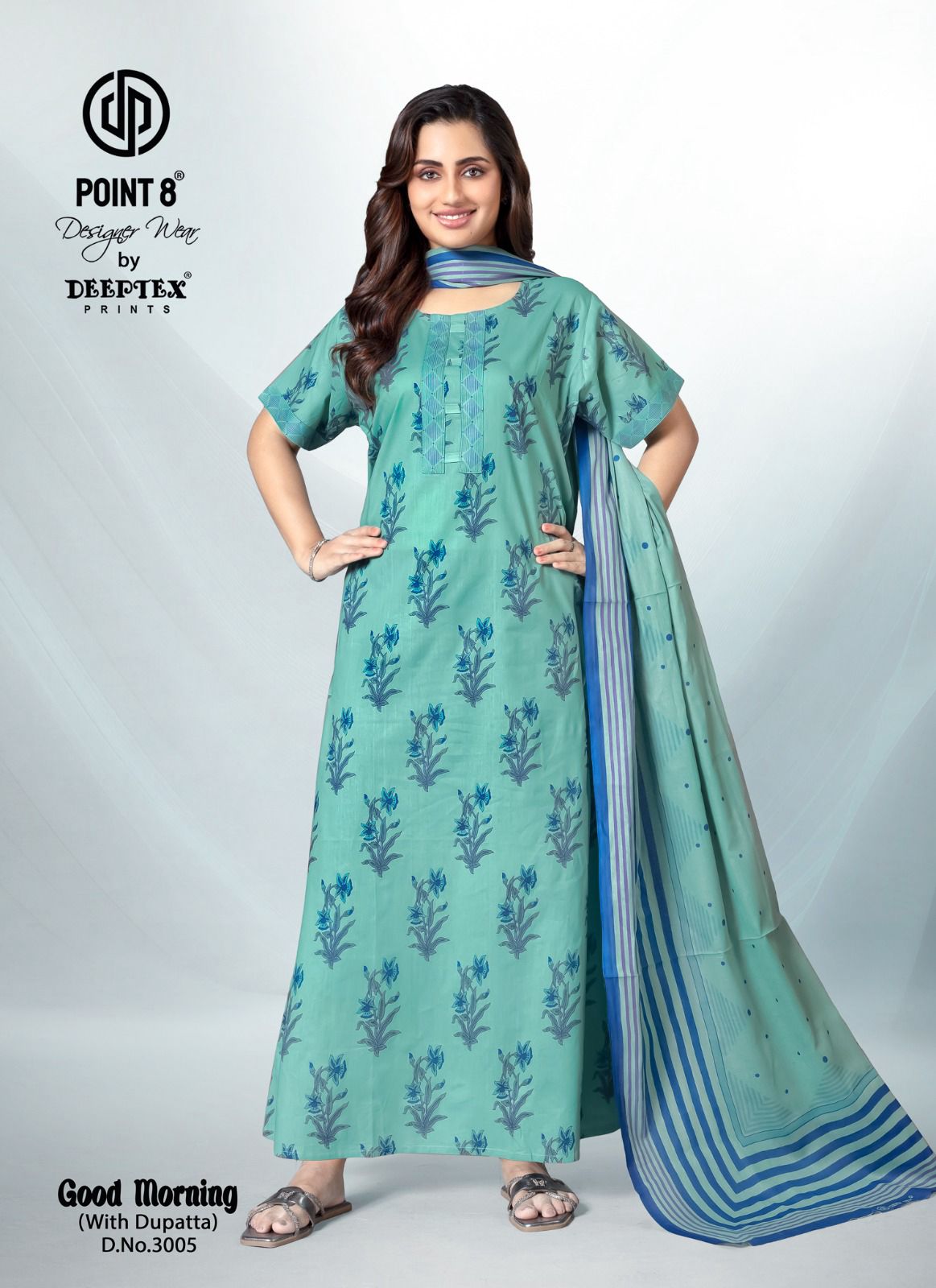 Good Morning Vol 3 With Dupatta Deeptex Prints Cotton Night Gowns Exporter Ahmedabad