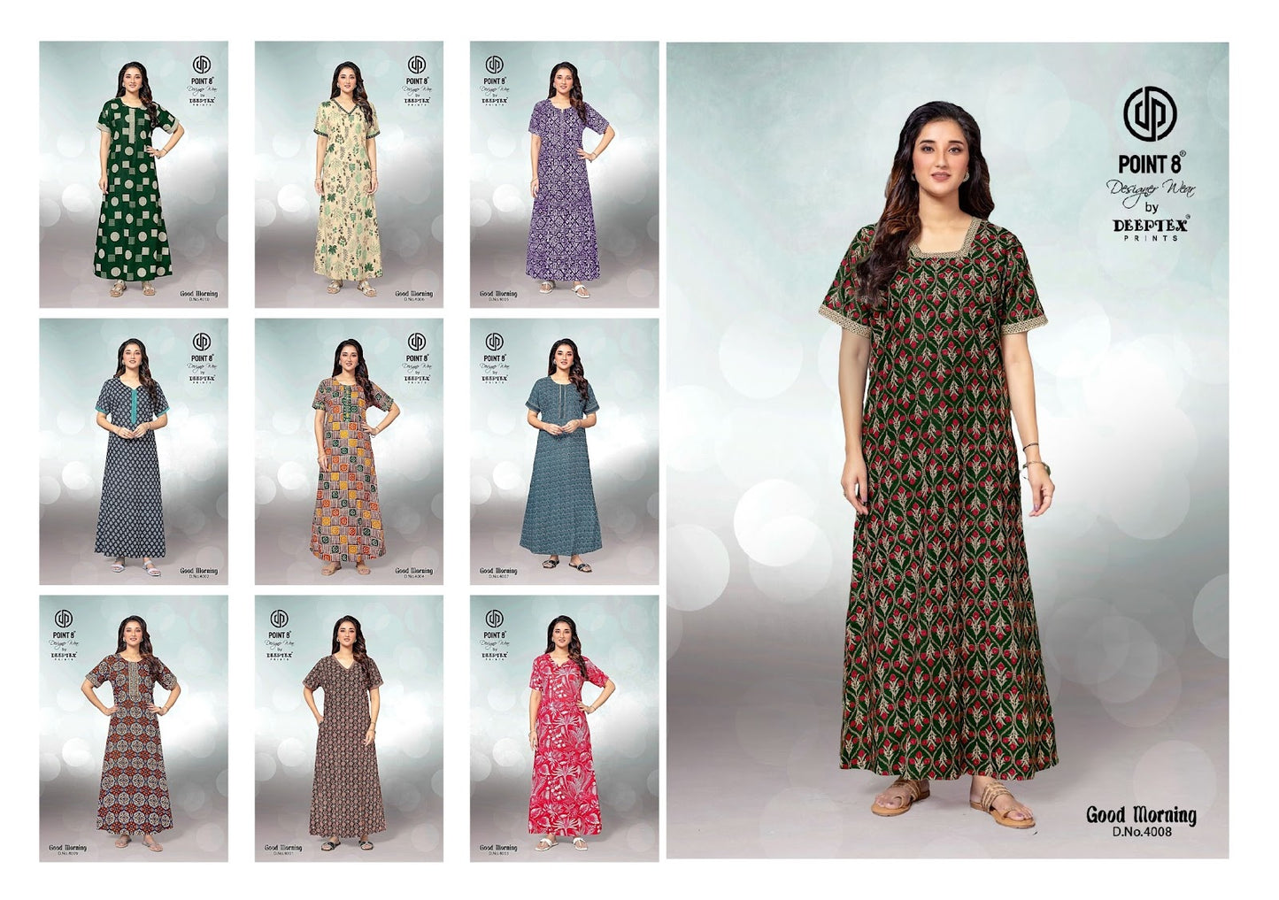 Good Morning Vol 4 Deeptex Prints Cotton Night Gowns Exporter Ahmedabad