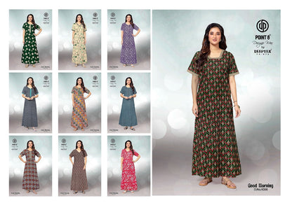 Good Morning Vol 4 Deeptex Prints Cotton Night Gowns Exporter Ahmedabad