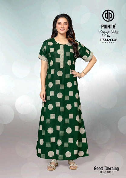 Good Morning Vol 4 Deeptex Prints Cotton Night Gowns Exporter Ahmedabad