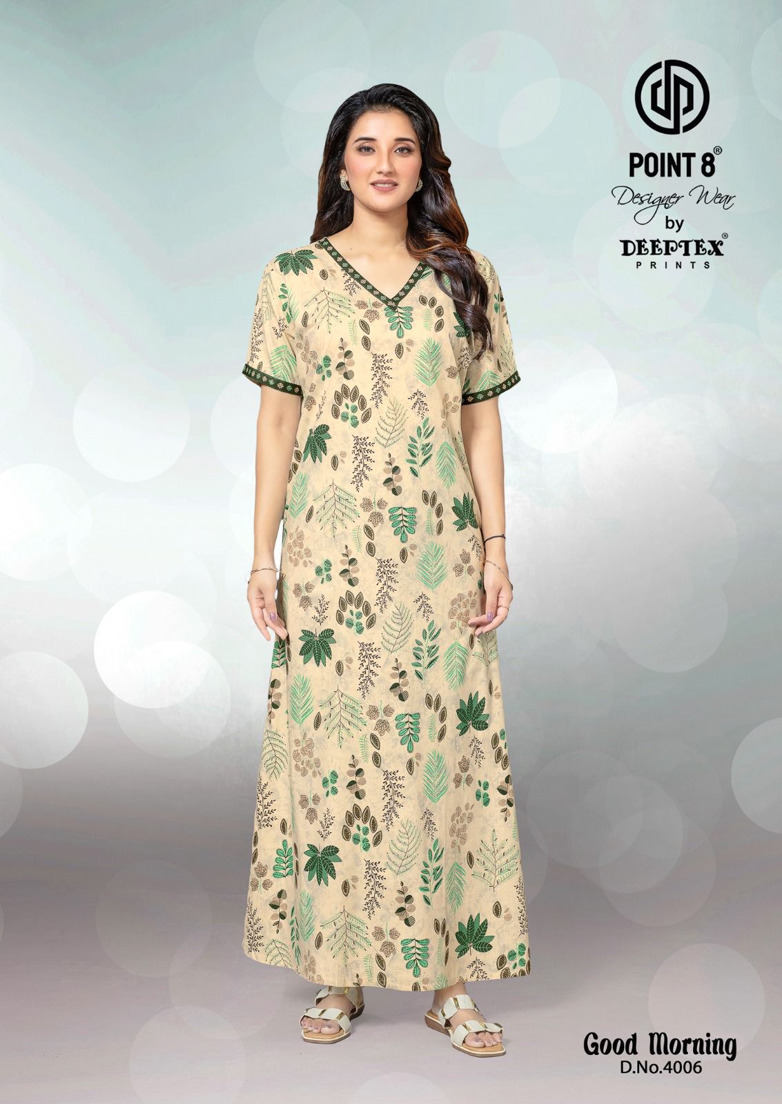 Good Morning Vol 4 Deeptex Prints Cotton Night Gowns Exporter Ahmedabad