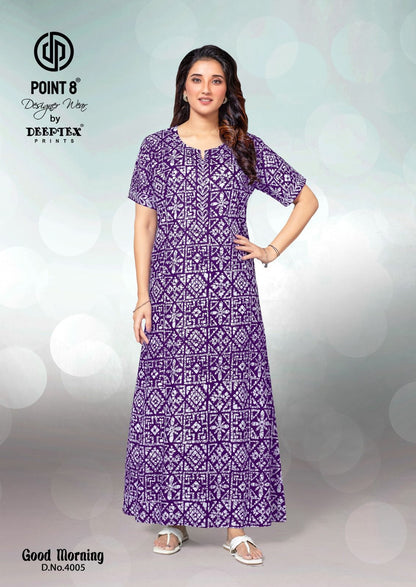 Good Morning Vol 4 Deeptex Prints Cotton Night Gowns Exporter Ahmedabad