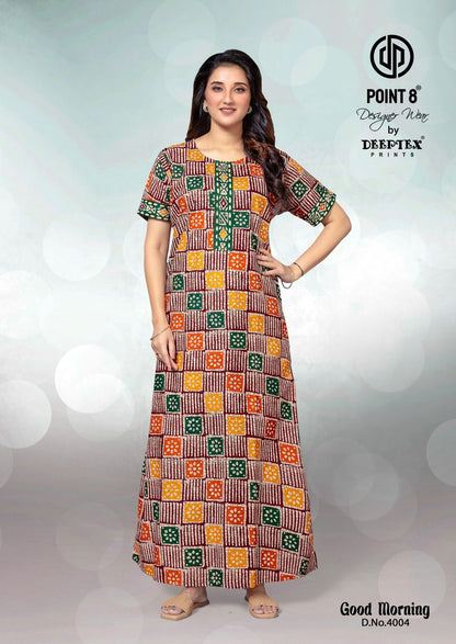 Good Morning Vol 4 Deeptex Prints Cotton Night Gowns Exporter Ahmedabad