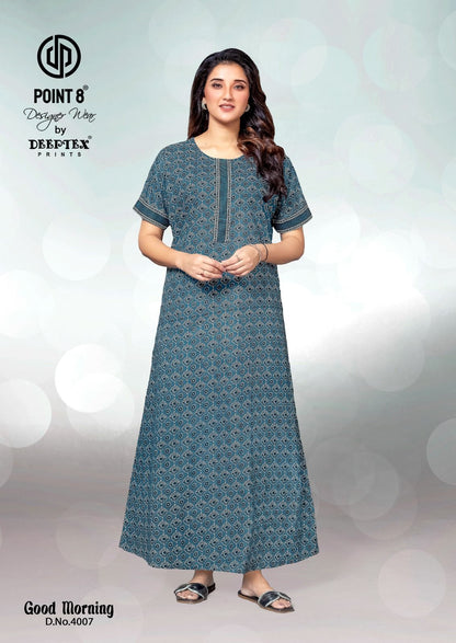 Good Morning Vol 4 Deeptex Prints Cotton Night Gowns Exporter Ahmedabad