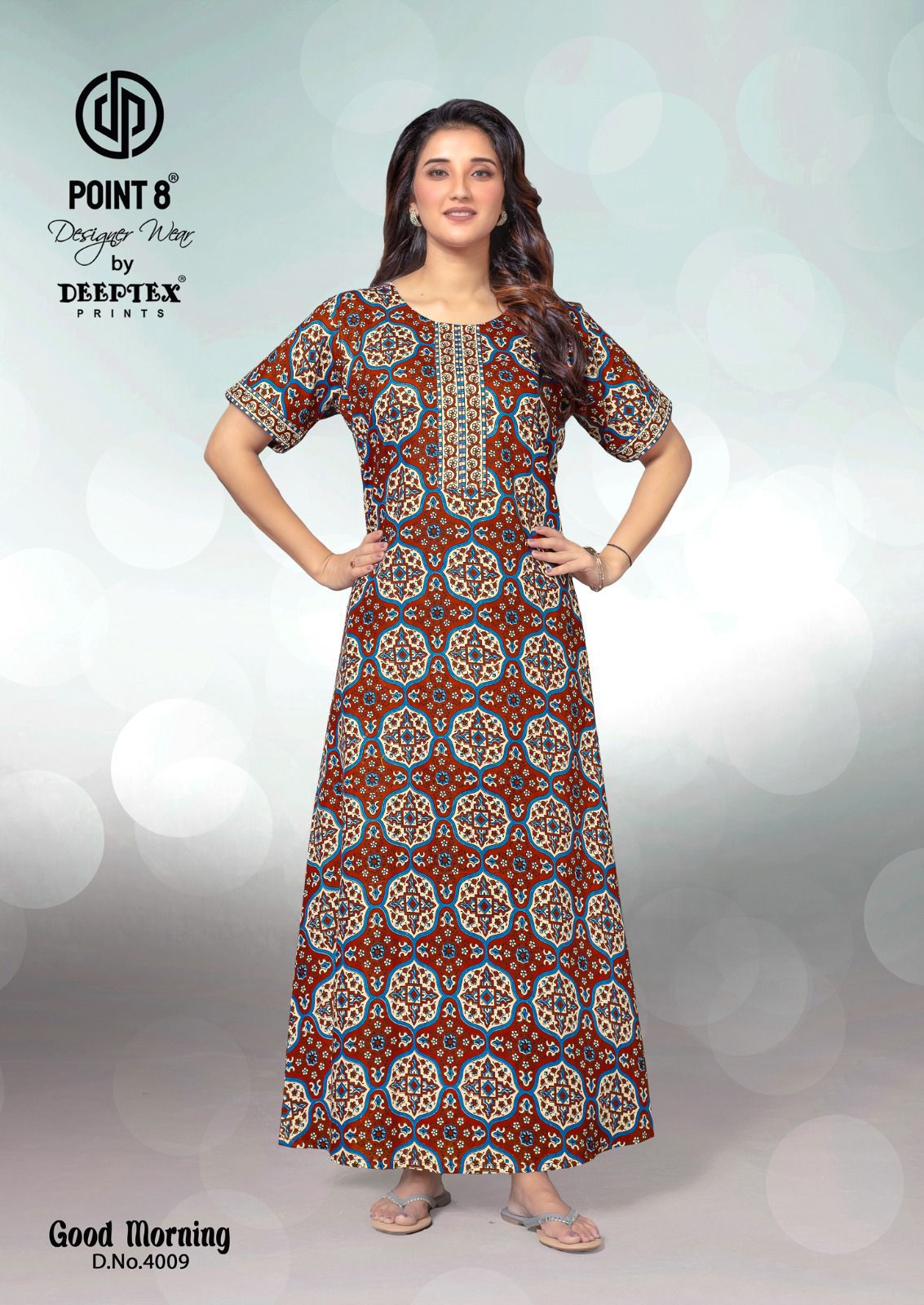 Good Morning Vol 4 Deeptex Prints Cotton Night Gowns Exporter Ahmedabad