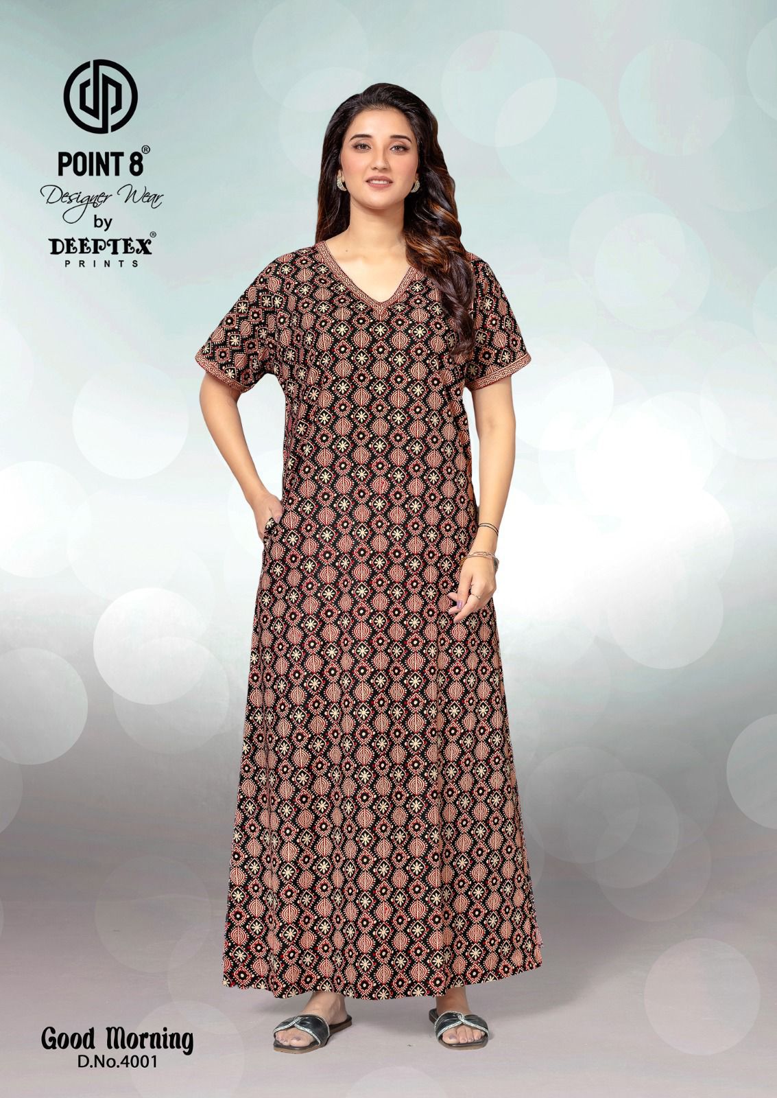 Good Morning Vol 4 Deeptex Prints Cotton Night Gowns Exporter Ahmedabad
