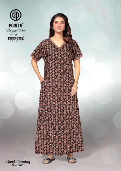 Good Morning Vol 4 Deeptex Prints Cotton Night Gowns Exporter Ahmedabad