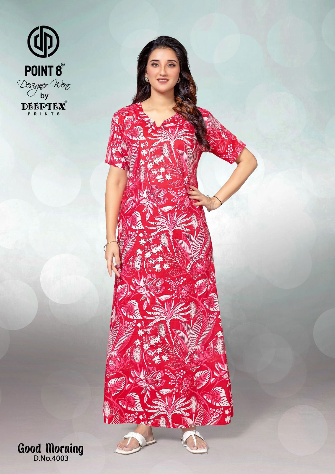 Good Morning Vol 4 Deeptex Prints Cotton Night Gowns Exporter Ahmedabad