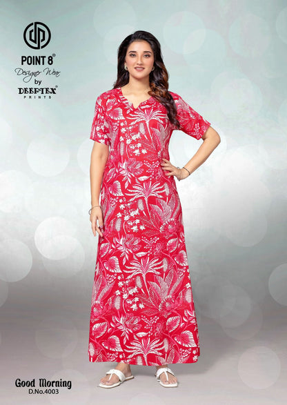 Good Morning Vol 4 Deeptex Prints Cotton Night Gowns Exporter Ahmedabad