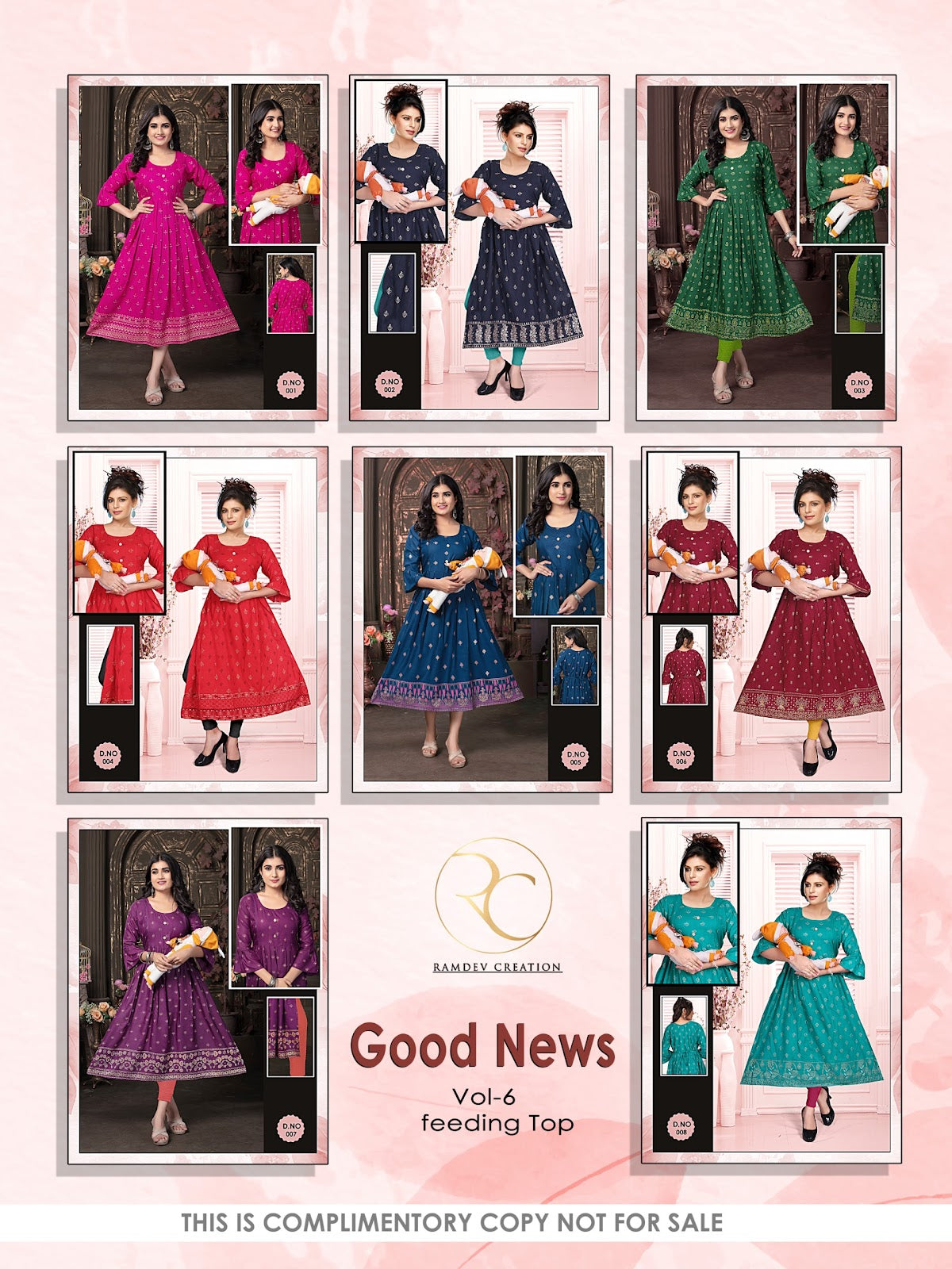 Good News Vol 6 Ramdev Creation Rayon 14Kg Feeding Kurtis Wholesale Price