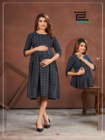 Good Newwz Bluehills Pure Cotton Feeding Kurtis Supplier Ahmedabad