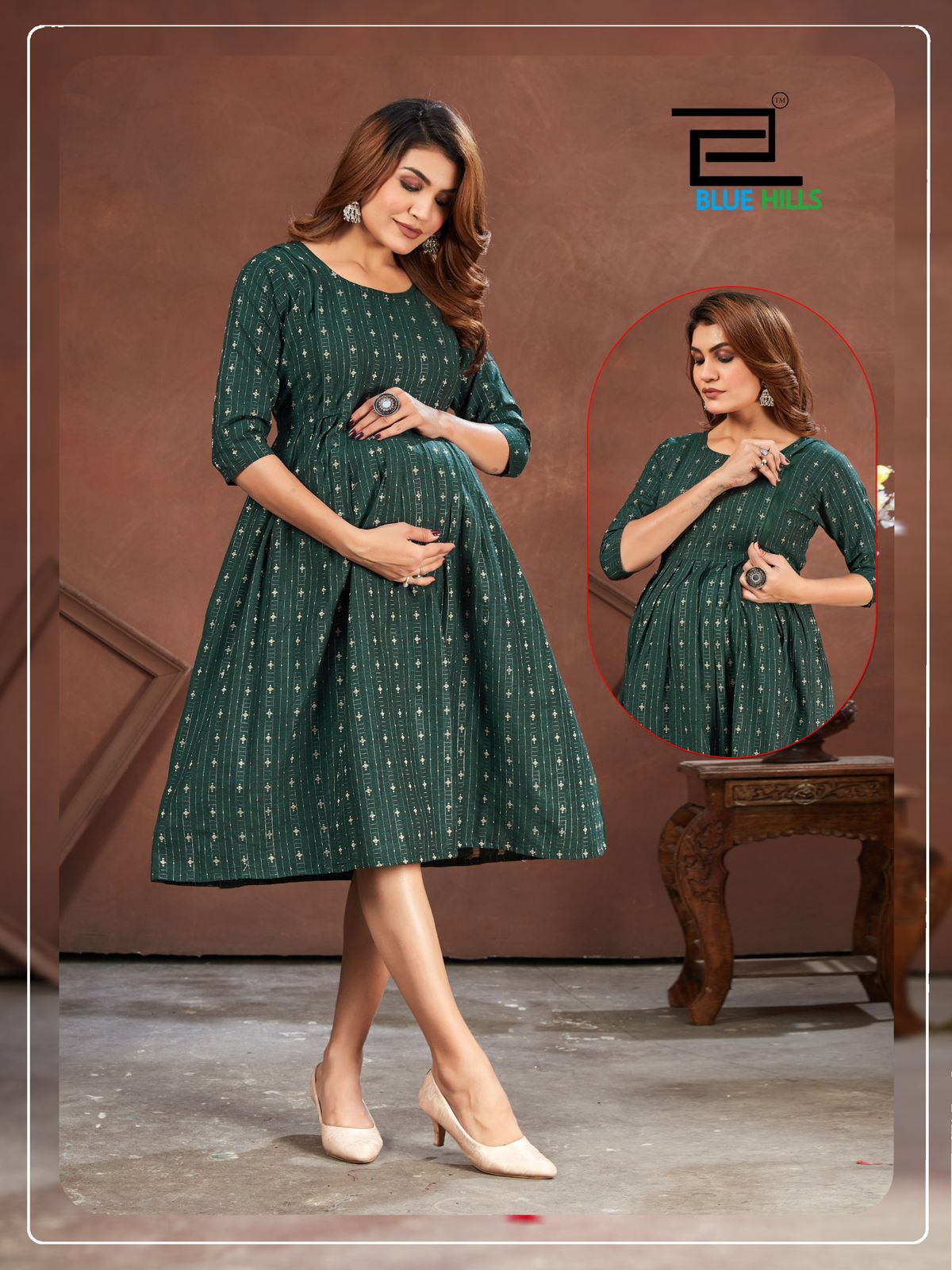 Good Newwz Bluehills Pure Cotton Feeding Kurtis Supplier Ahmedabad