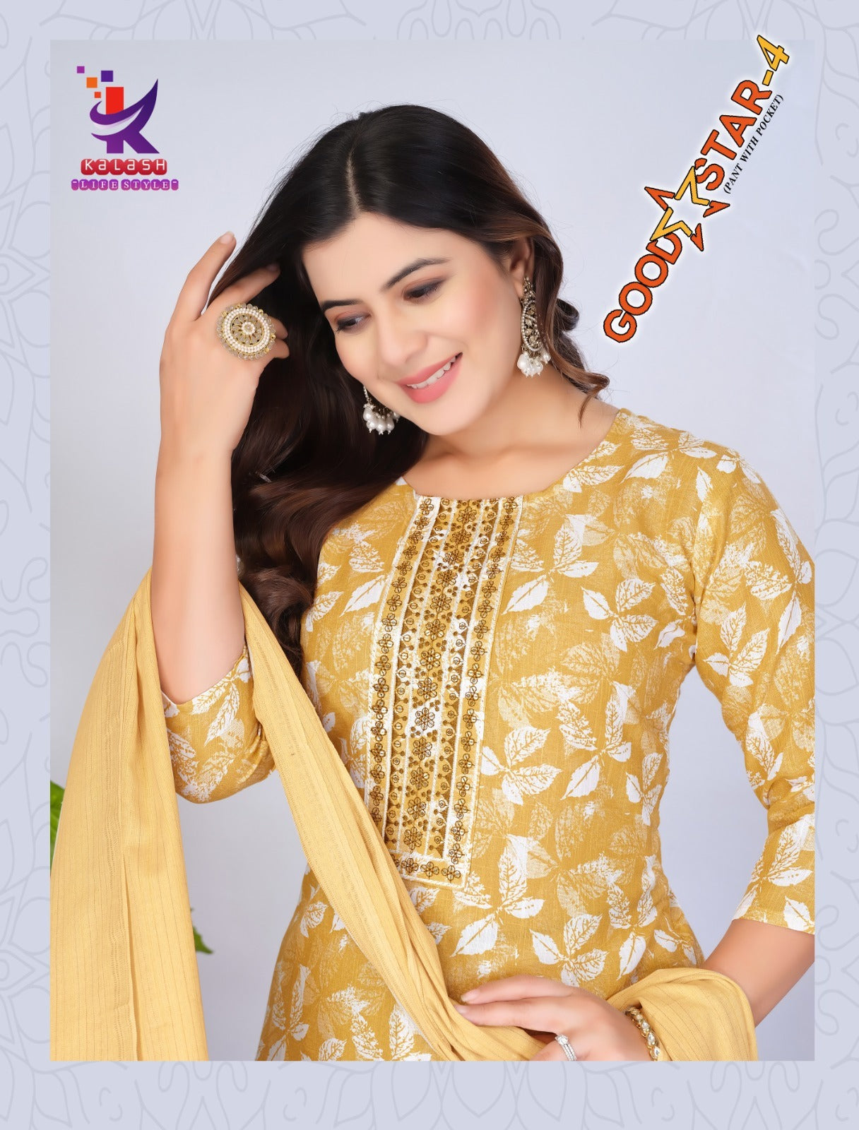 Good Star 4 Mlm Kalash Lifestyle Two Tone Rayon Readymade Pant Style Suits Wholesale