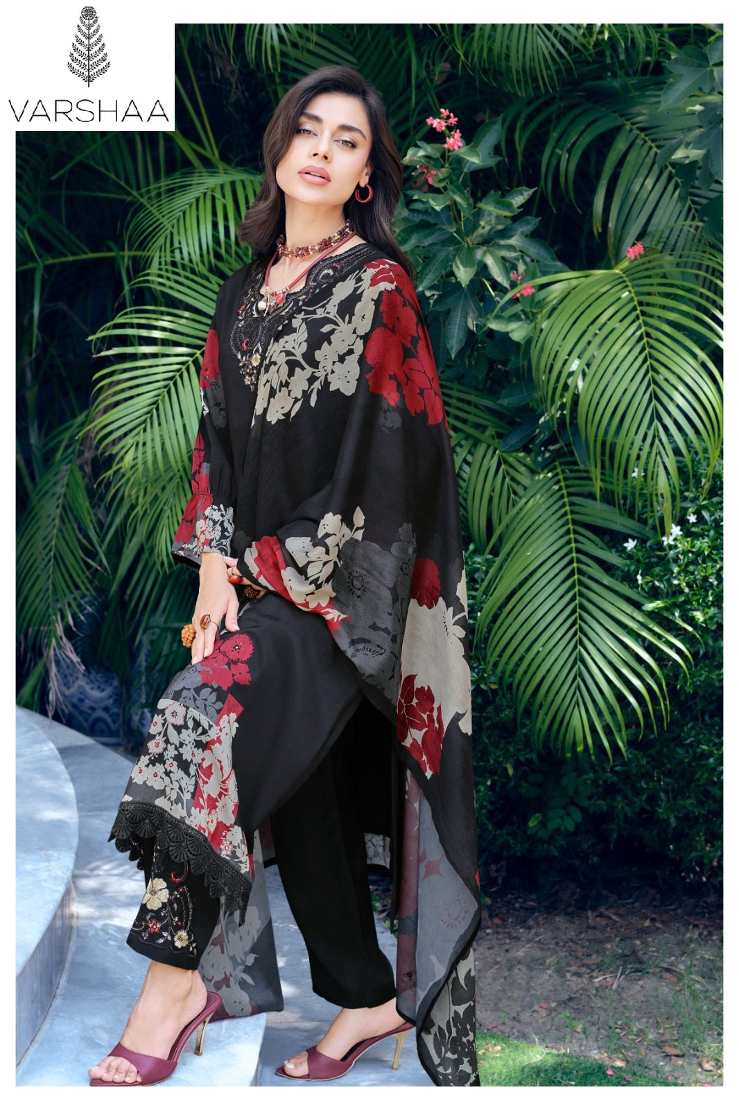 Good Vibes Varshaa Viscose Muslin Pant Style Suits Supplier Ahmedabad