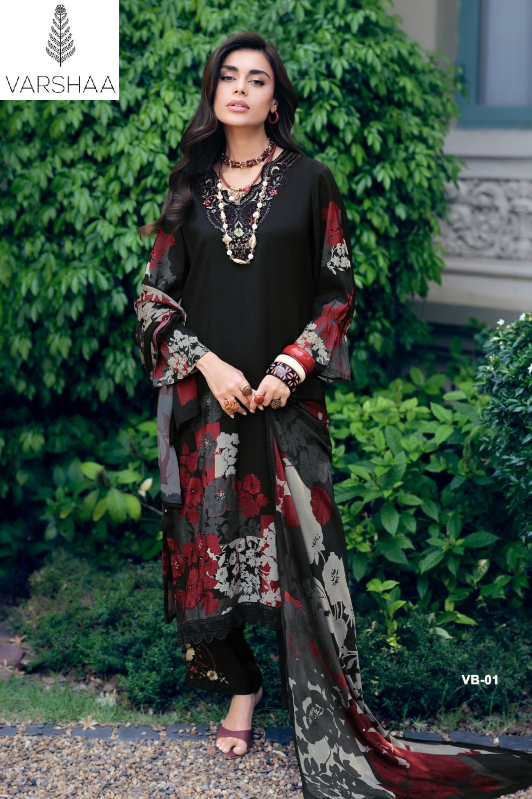 Good Vibes Varshaa Viscose Muslin Pant Style Suits Supplier Ahmedabad