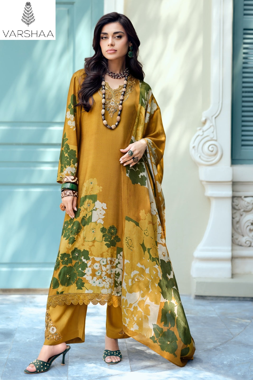 Good Vibes Varshaa Viscose Muslin Pant Style Suits Supplier Ahmedabad