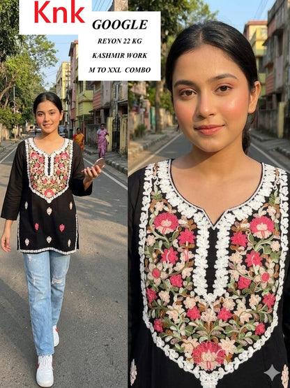 Google Knk Rayon 22Kg Short Kurtis Wholesale Rate