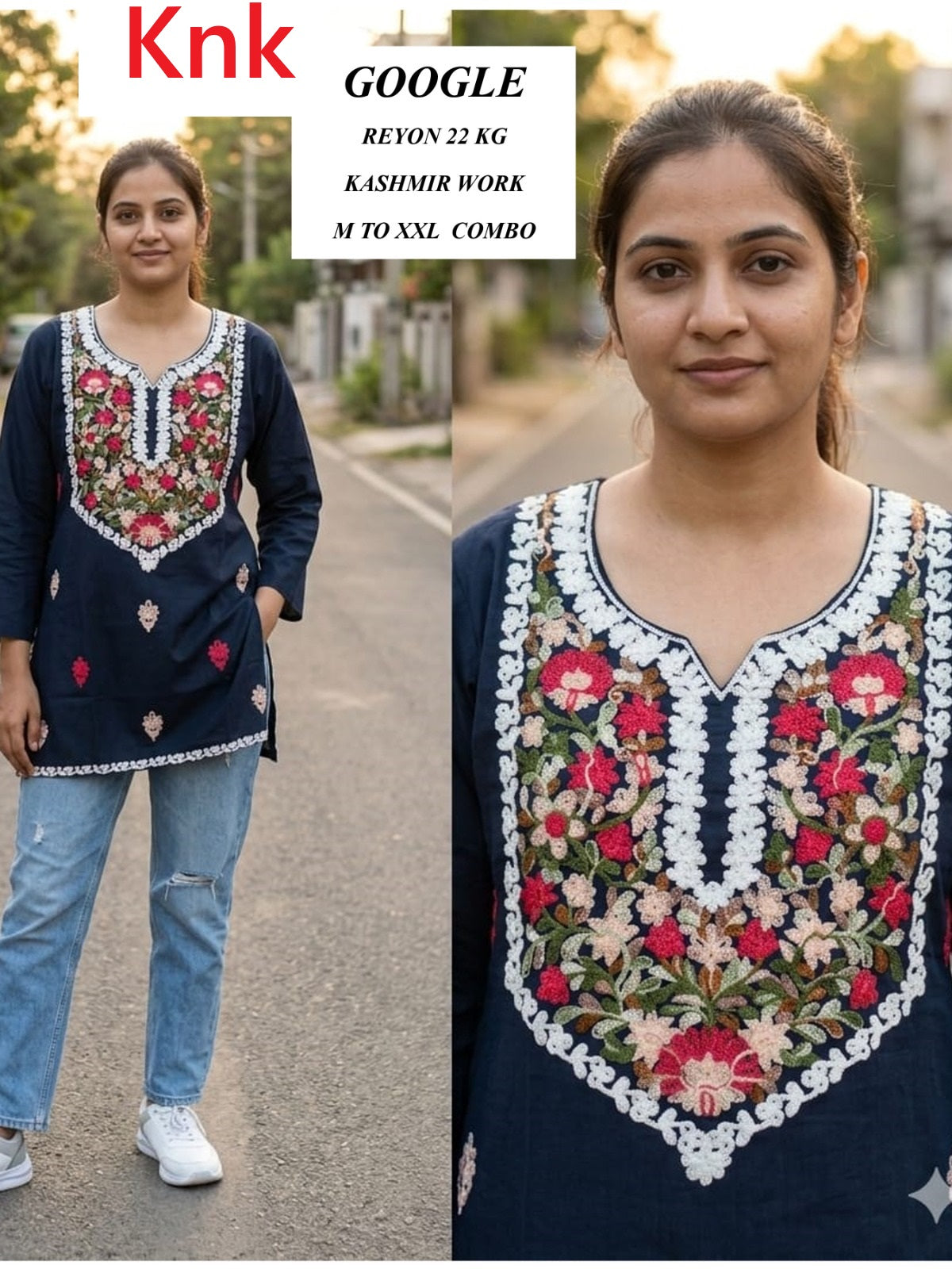Google Knk Rayon 22Kg Short Kurtis Wholesale Rate