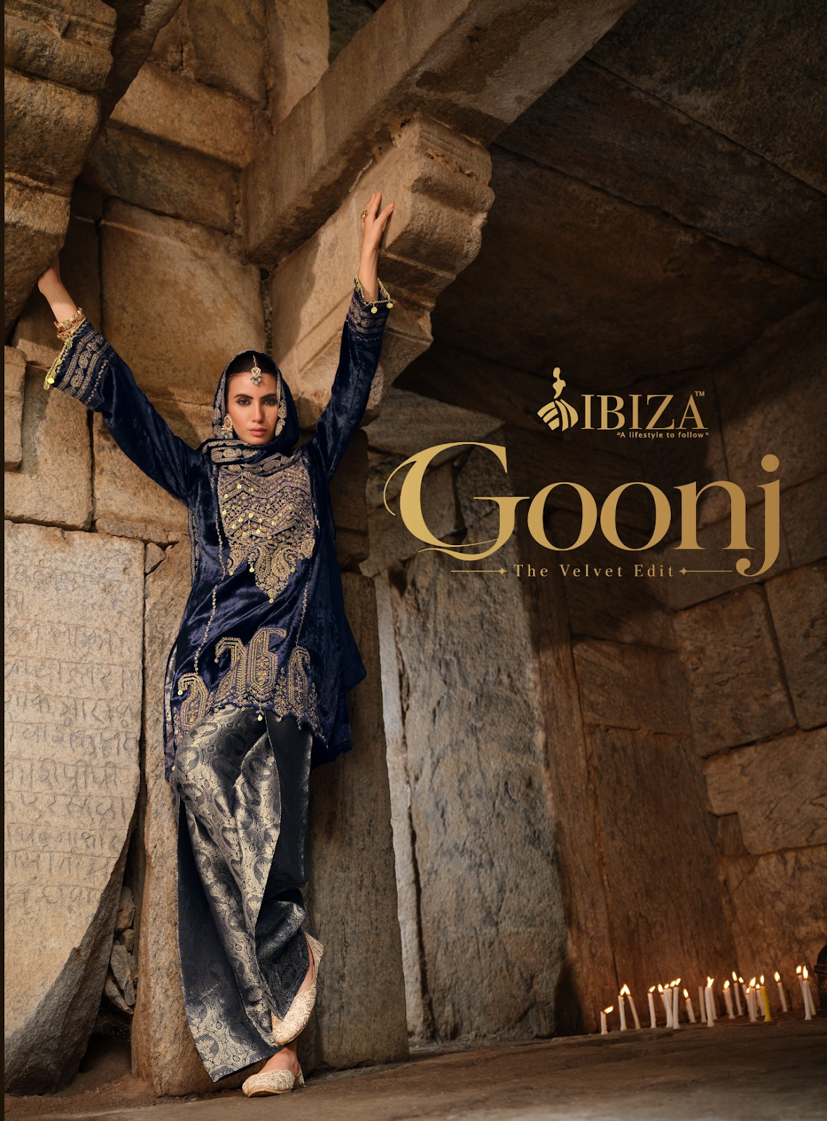 Goonj Ibiza Viscose Velvet Suits Exporter India