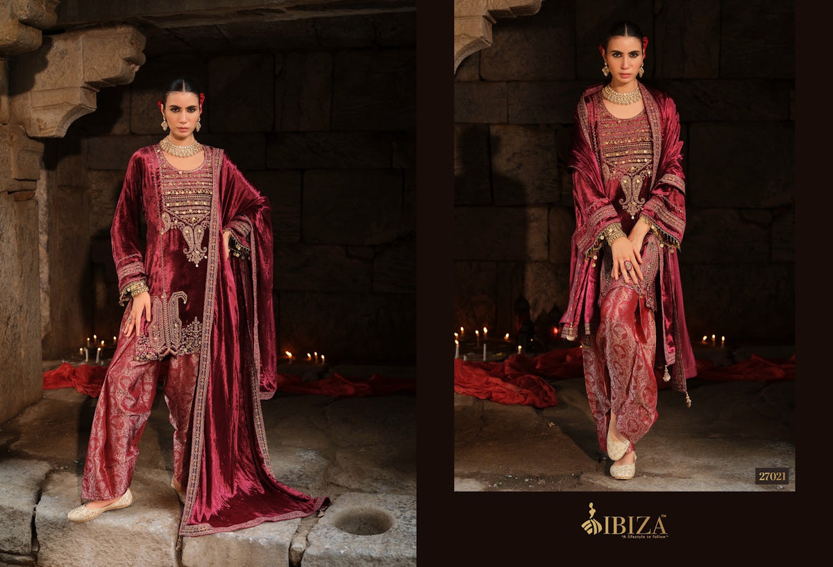 Goonj Ibiza Viscose Velvet Suits Exporter India