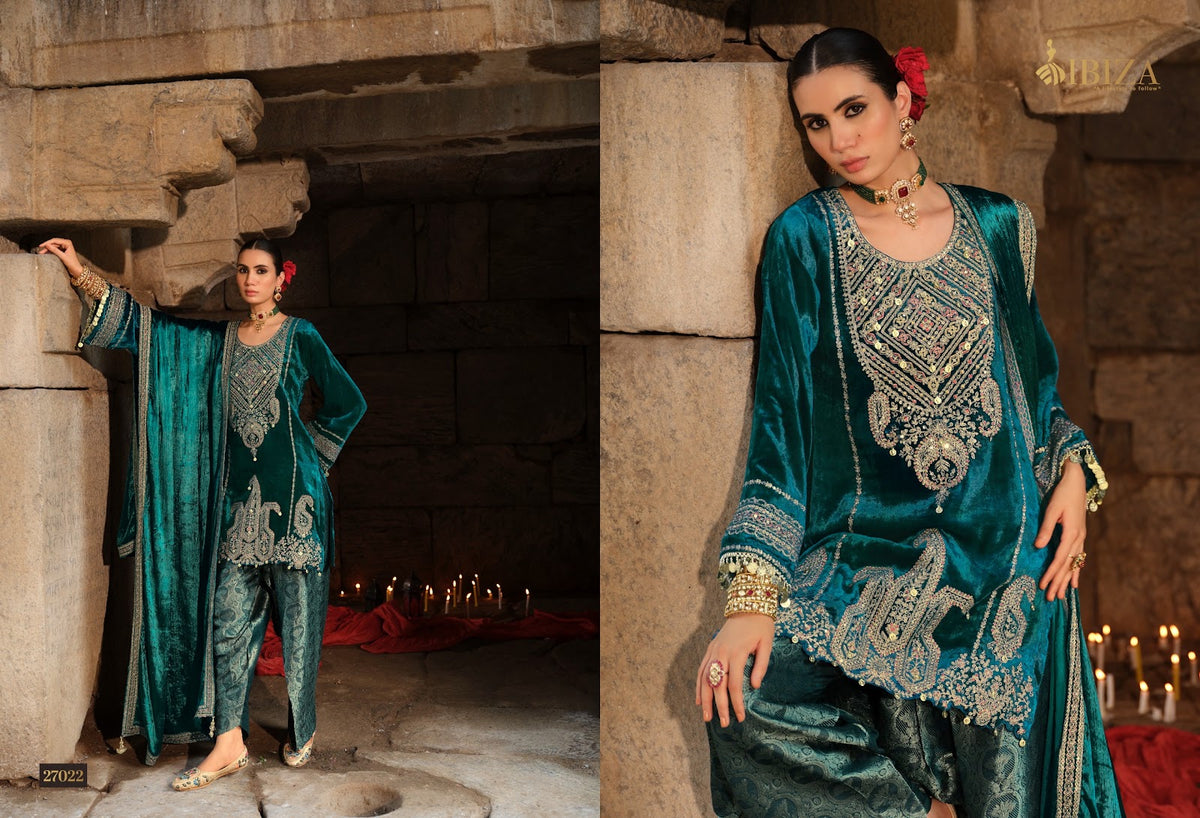 Goonj Ibiza Viscose Velvet Suits Exporter India