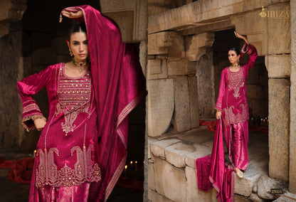 Goonj Ibiza Viscose Velvet Suits Exporter India