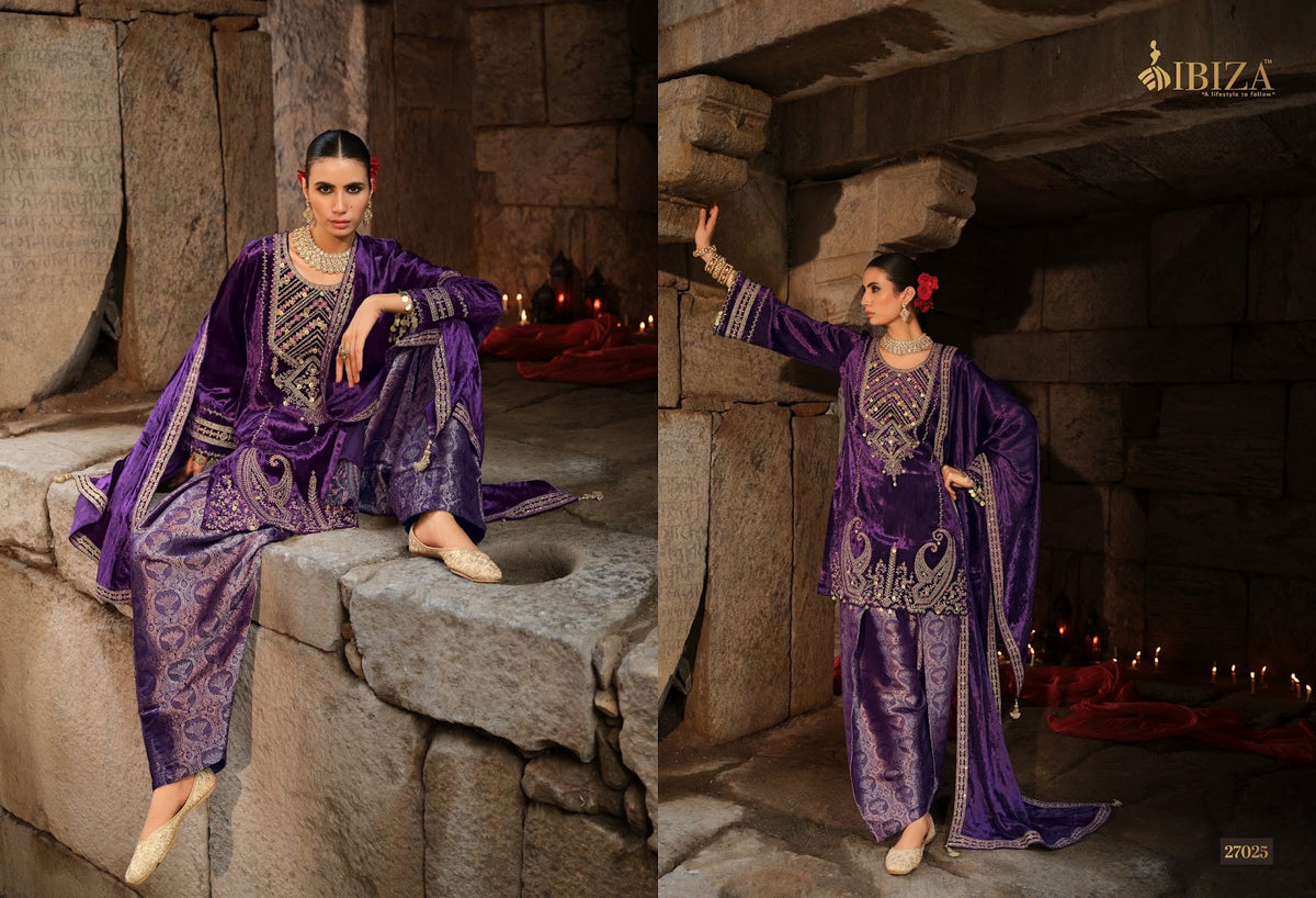 Goonj Ibiza Viscose Velvet Suits Exporter India