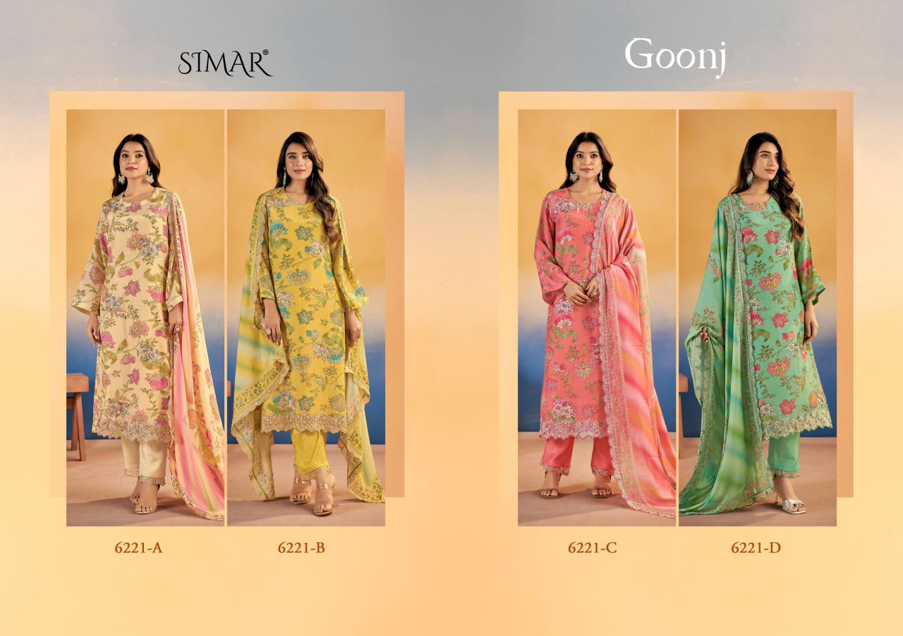 Goonj Simar Viscose Muslin Pant Style Suits Manufacturer India