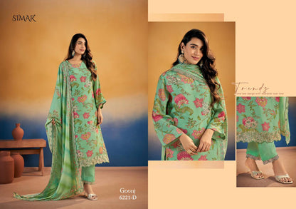 Goonj Simar Viscose Muslin Pant Style Suits Manufacturer India