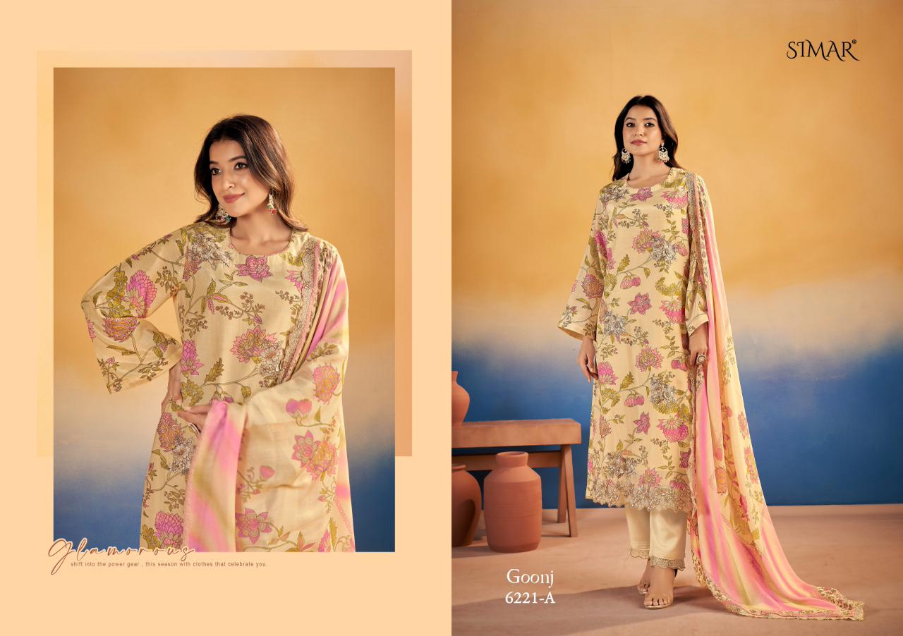 Goonj Simar Viscose Muslin Pant Style Suits Manufacturer India