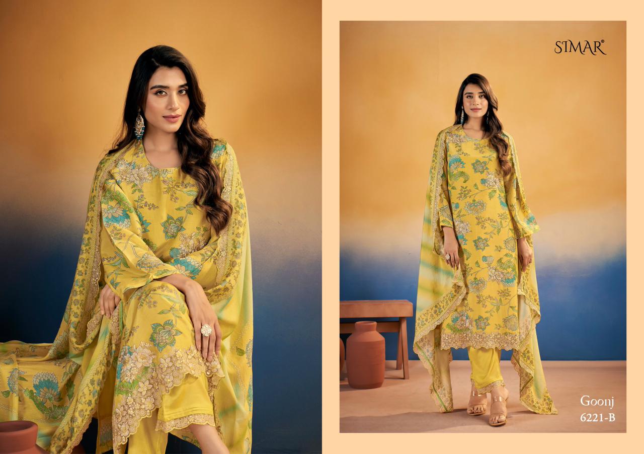 Goonj Simar Viscose Muslin Pant Style Suits Manufacturer India