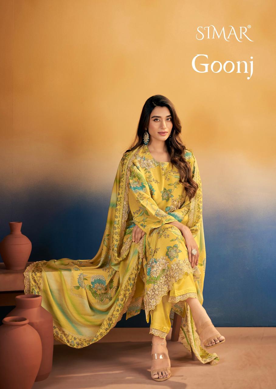 Goonj Simar Viscose Muslin Pant Style Suits Manufacturer India