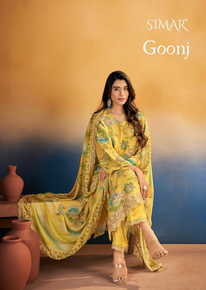 Goonj Simar Viscose Muslin Pant Style Suits Manufacturer India