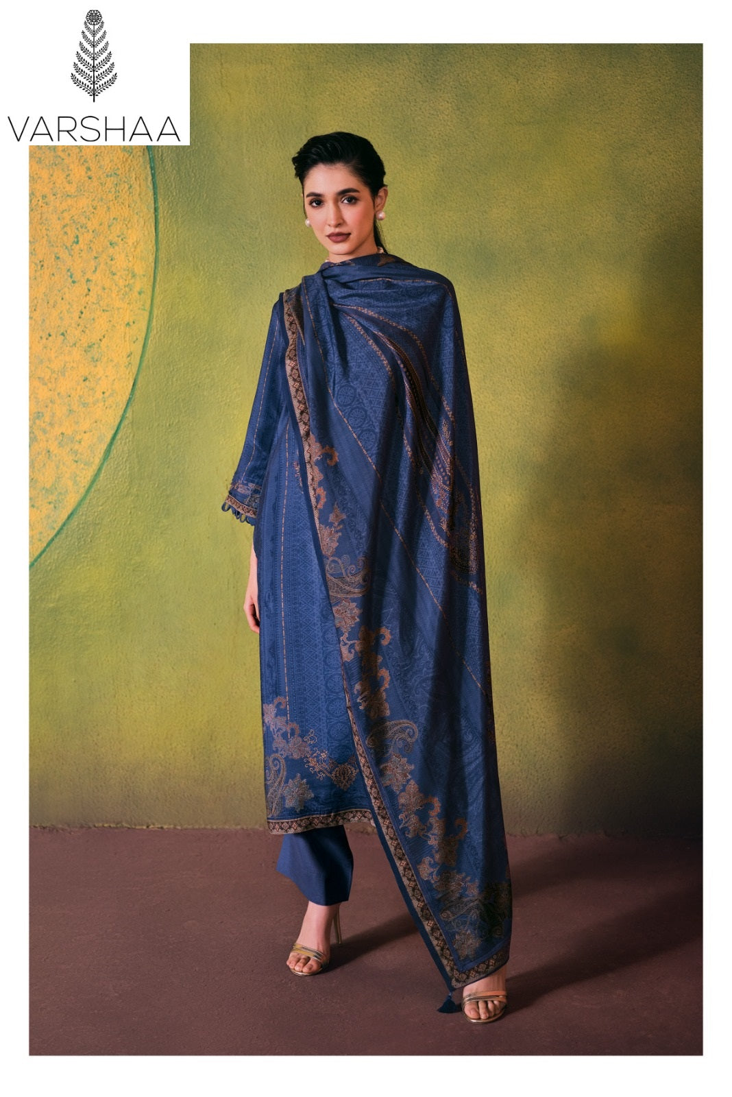 Goonj Varshaa Viscose Muslin Pant Style Suits Supplier Gujarat