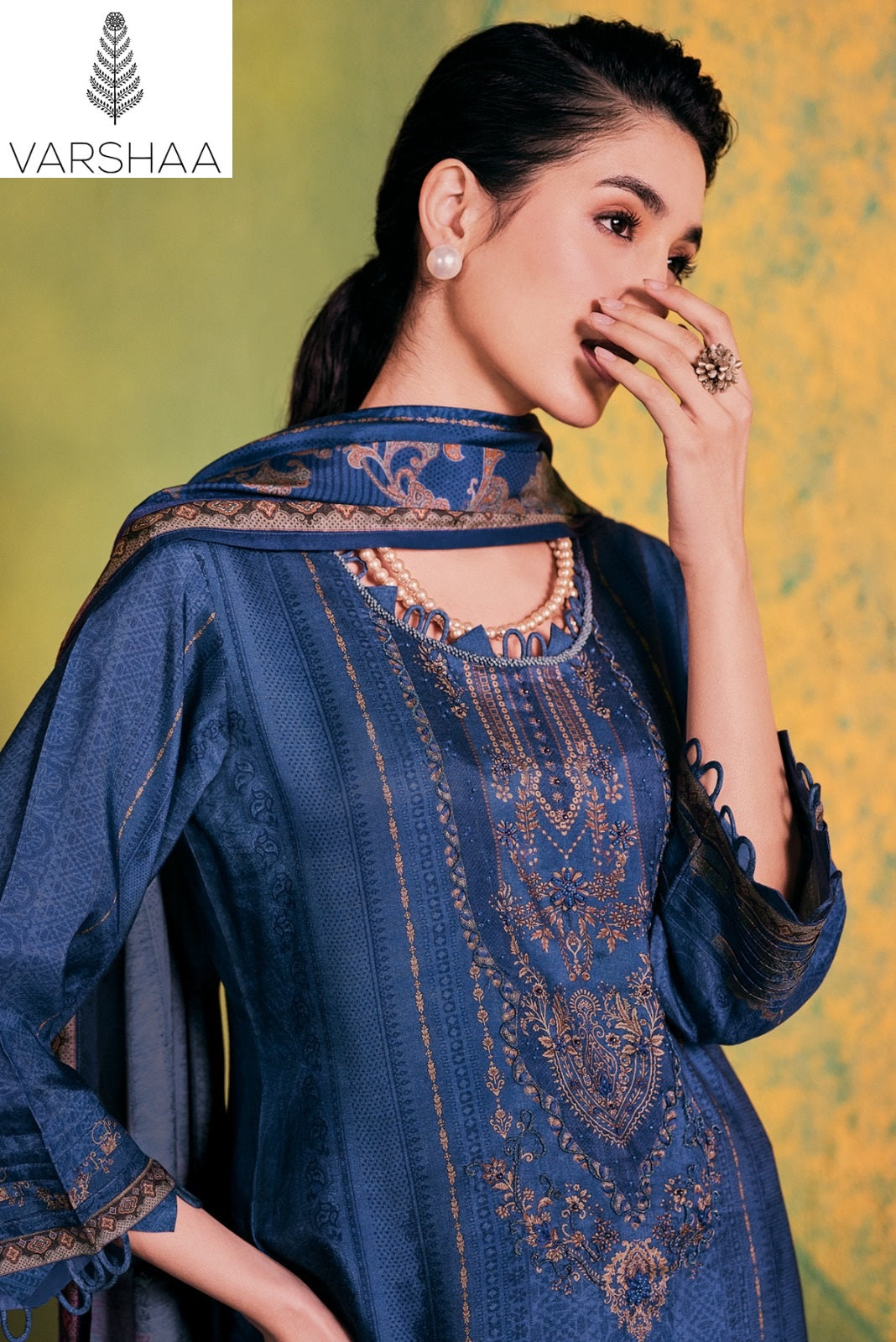 Goonj Varshaa Viscose Muslin Pant Style Suits Supplier Gujarat