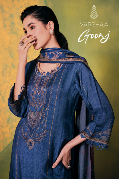Goonj Varshaa Viscose Muslin Pant Style Suits Supplier Gujarat