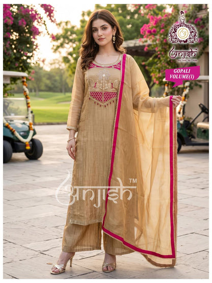 Gopali Anjish Salsa Readymade Plazzo Style Suits Wholesale Price