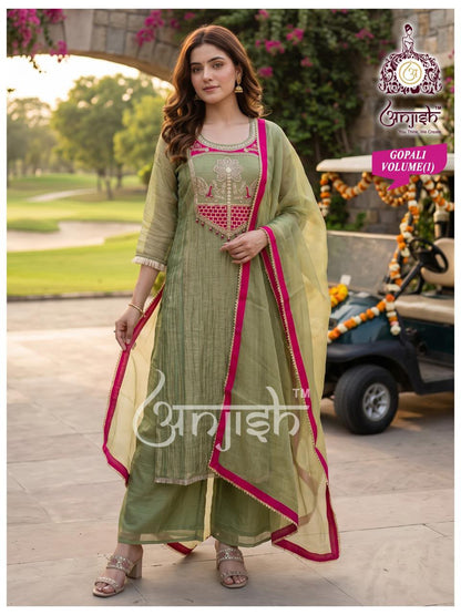 Gopali Anjish Salsa Readymade Plazzo Style Suits Wholesale Price