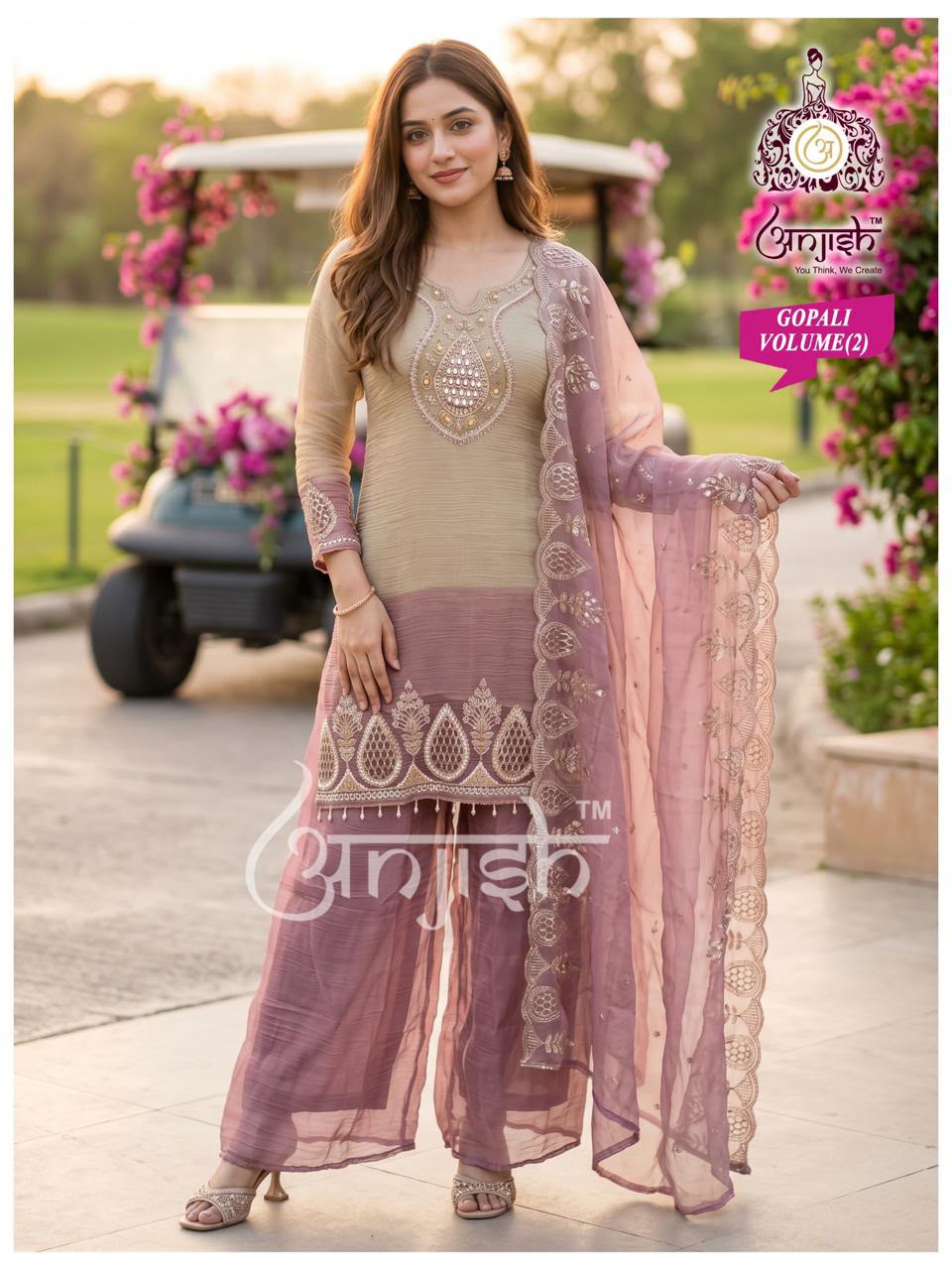 Gopali Anjish Salsa Readymade Plazzo Style Suits Wholesale Price