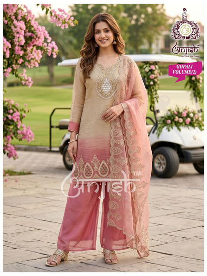 Gopali Anjish Salsa Readymade Plazzo Style Suits Wholesale Price