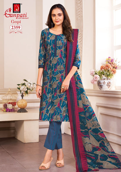 Gopi Vol 12 Ganpati Cotton Dress Material Manufacturer