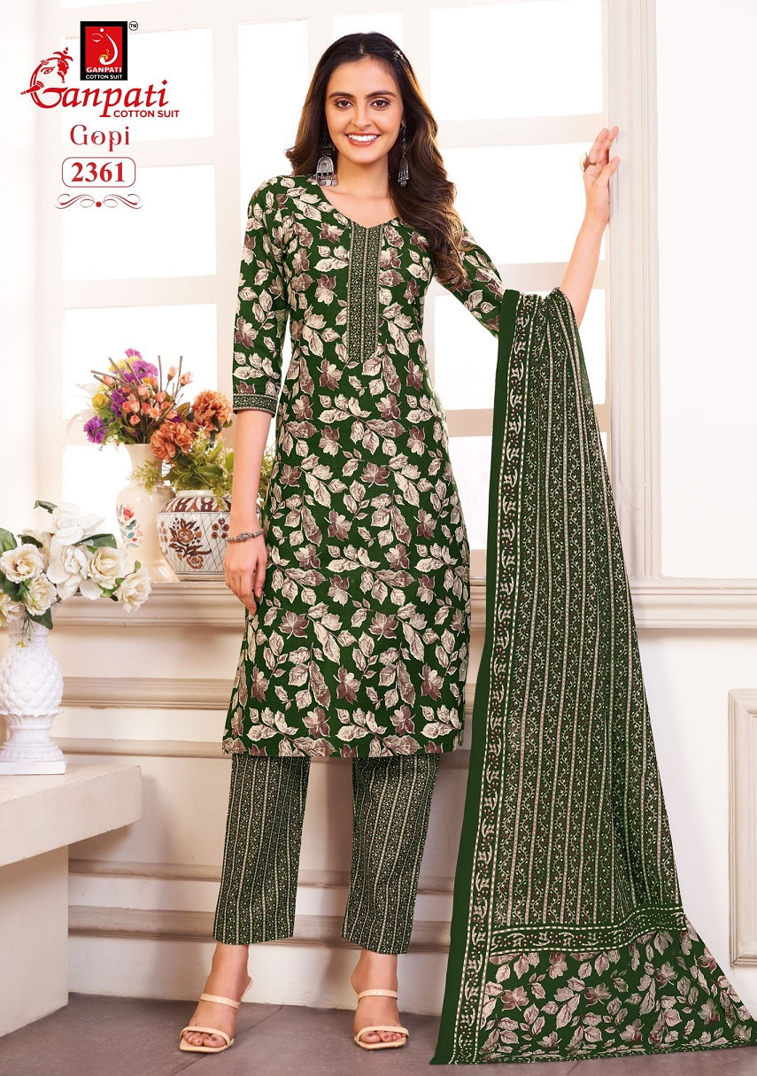Gopi Vol 12 Ganpati Cotton Dress Material Manufacturer