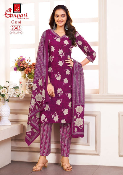 Gopi Vol 12 Ganpati Cotton Dress Material Manufacturer