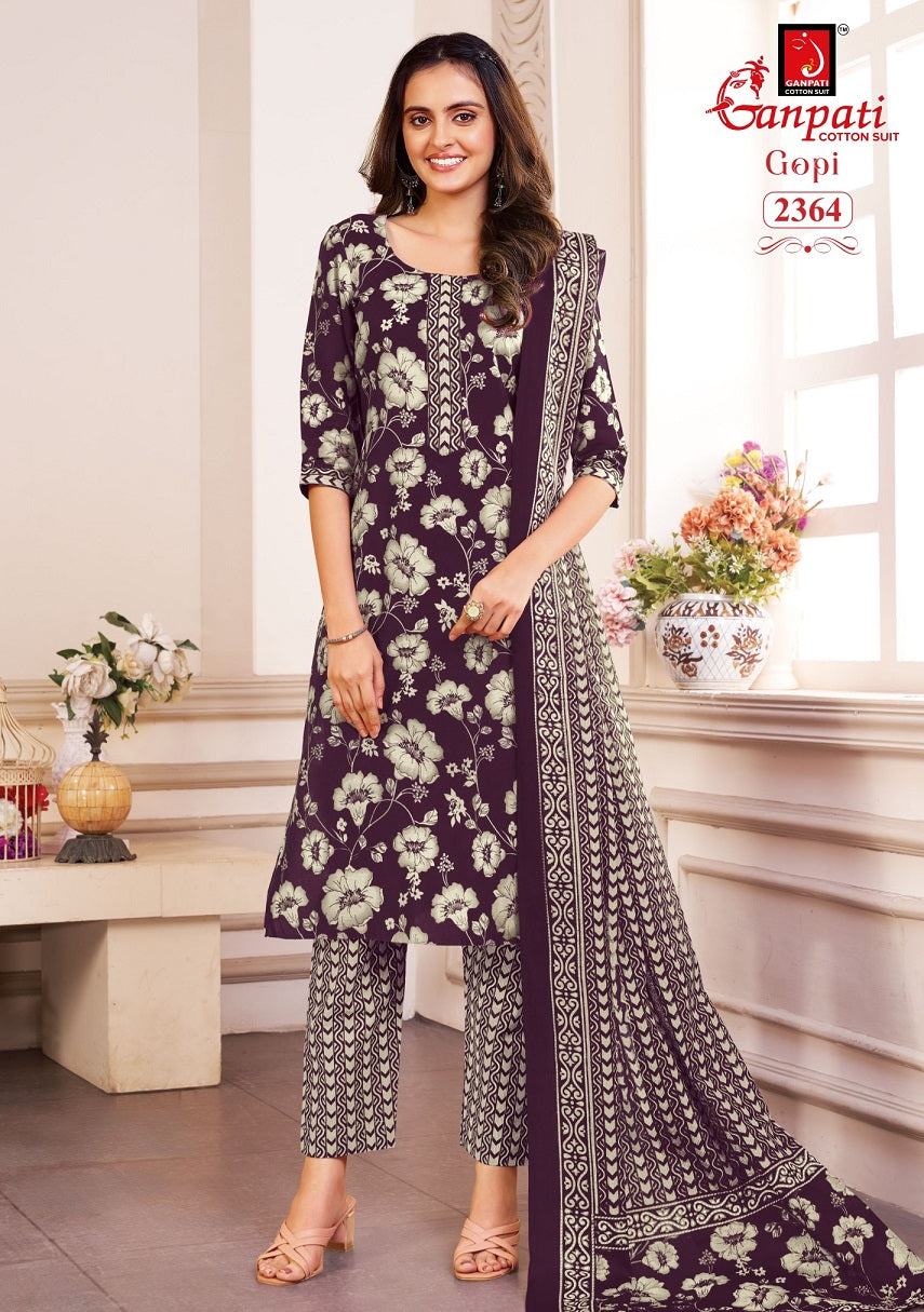 Gopi Vol 12 Ganpati Cotton Dress Material Manufacturer
