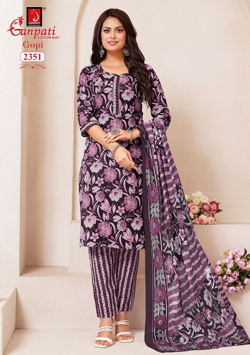 Gopi Vol 12 Ganpati Cotton Dress Material Manufacturer
