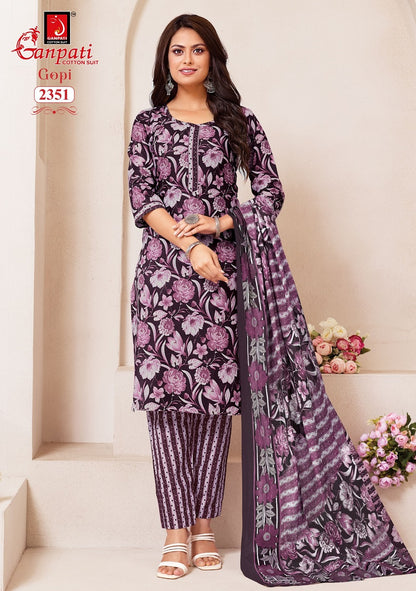 Gopi Vol 12 Ganpati Cotton Dress Material Manufacturer