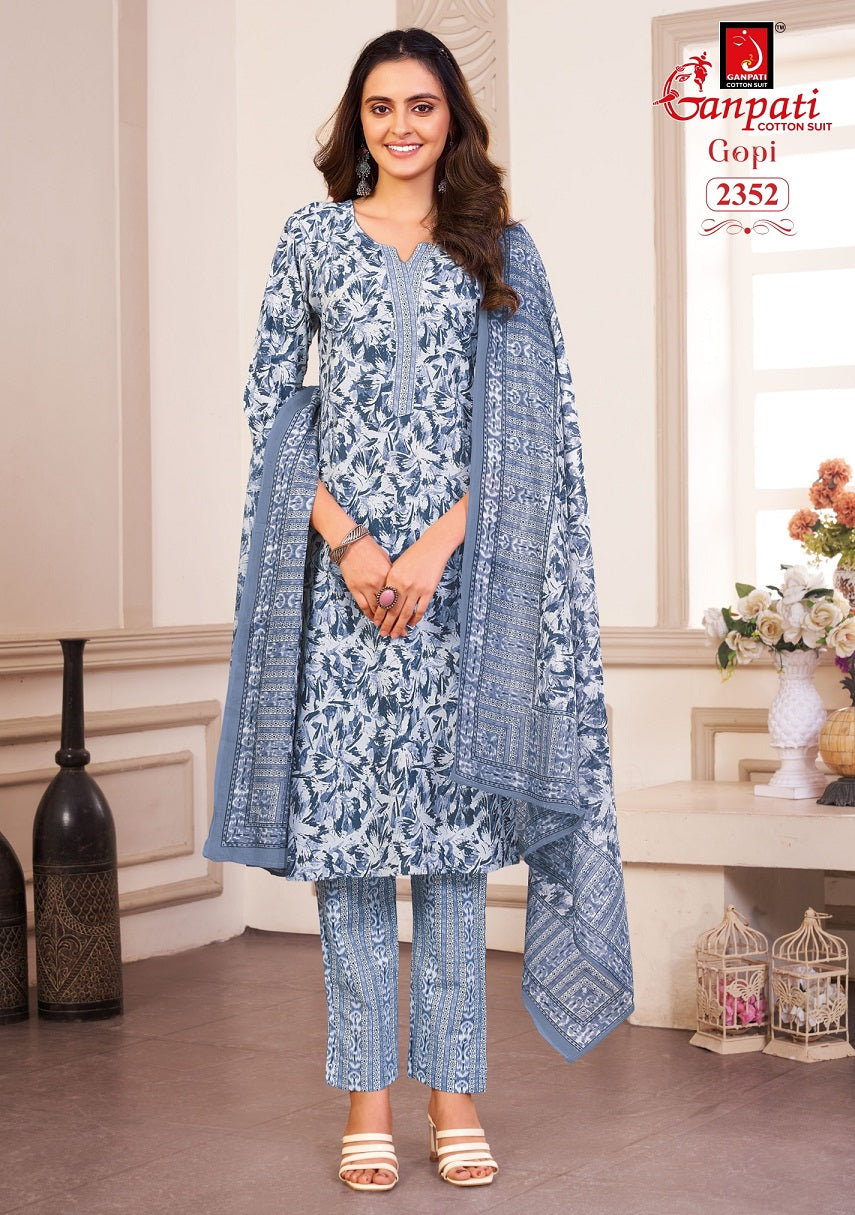 Gopi Vol 12 Ganpati Cotton Dress Material Manufacturer